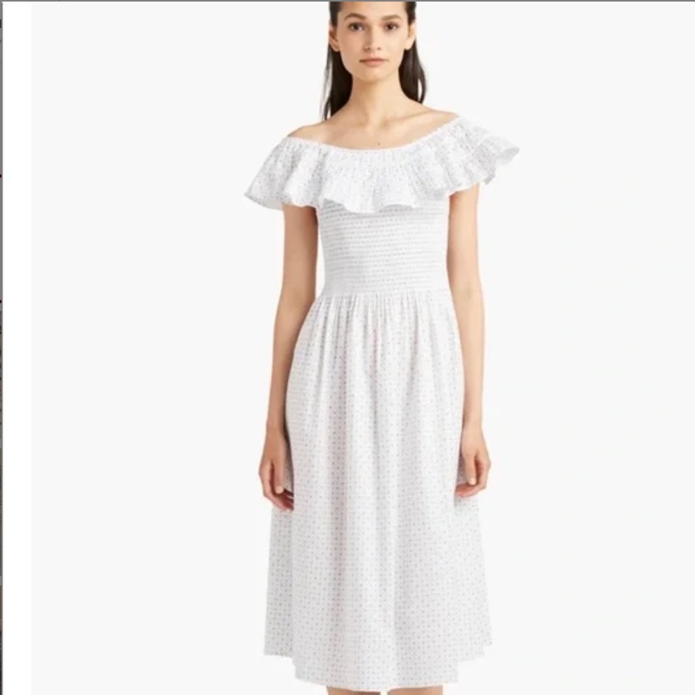 Hill House White Off-Shoulder Dress